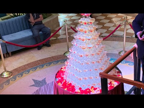 Thumbnail for LU LAH CRUISETIPS is live FORMAL NIGHT CHAMPAGNE WATERFALL #crownprincess #cruiseship #cruising