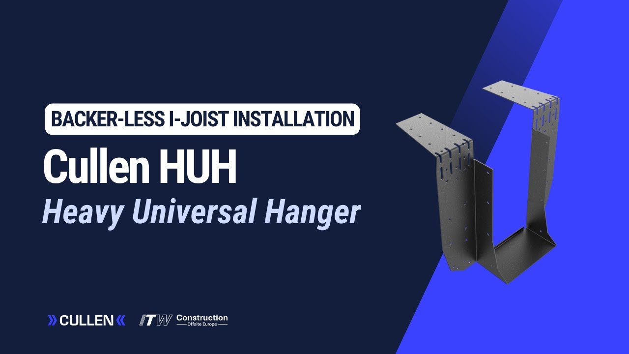 Cullen Heavy Universal Hanger (HUH): Backer-Less I-Joist Installation