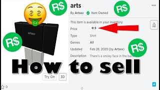 HOW TO SELL SHIRTS ON ROBLOX PC/MAC 2020