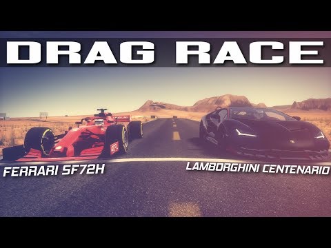 2019 FERRARI F1 VS 1200HP LAMBORGHINI CENTENARIO DRAG RACE | ASSETTO CORSA