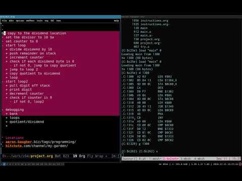 6502 Assembly Language #7: Debugging and Future Plans