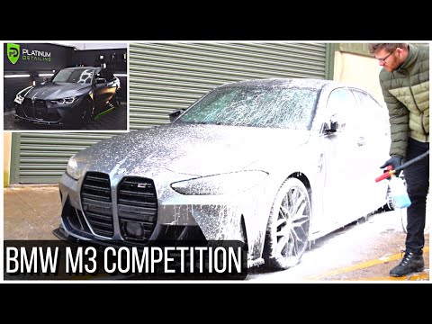SATIN Paint BMW M3 Competition Gets New Car Detail - (ASMR) - Detailing - Deep Cleaning