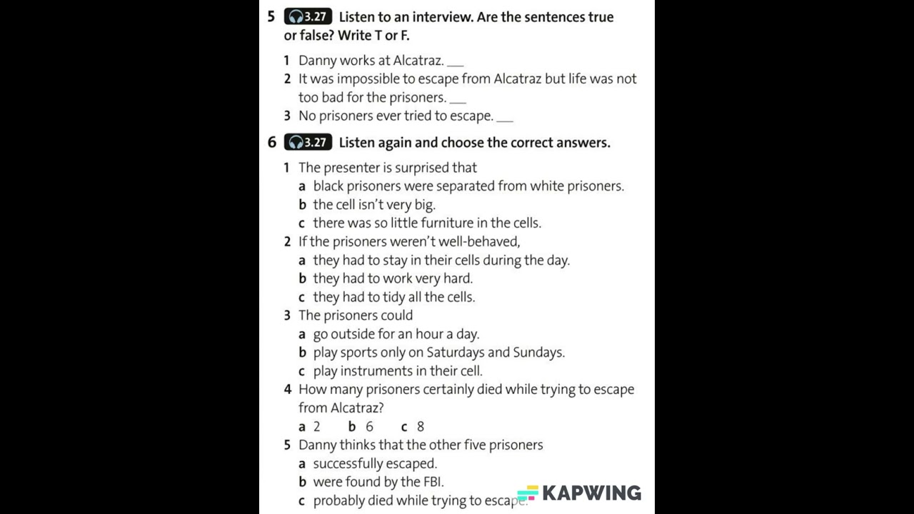 Solutions Pre-Intermediate 3rd edition - Unit 6 Culture - ex. 5&6 (3.27)