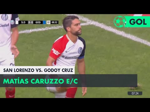Matias Caruzzo E/C (0-1) San Lorenzo vs Godoy Cruz | Fecha 22 - Superliga Argentina 2017/2018
