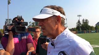 Mark Dantonio on fall camp progess, starting spots