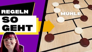 MÜHLE Spielregeln - Regelvideo - Anleitung - Spiel in wenigen Minuten erklärt (Brettspiel)