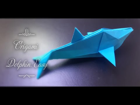 How to make an easy origami dolphin | 종이 돌고래 | delfín de papel | paper dolphin | бумажный дельфин |