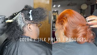 How to do permanent color | Silk Press | All products used