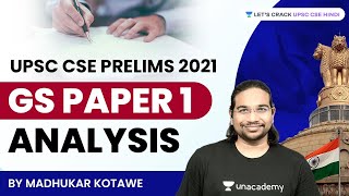Complete Paper Analysis GS Paper 1 and Answer Key | UPSC CSE Prelims 2021 | By Madhukar Kotawe