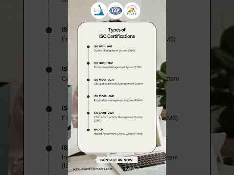 Types of ISO certification