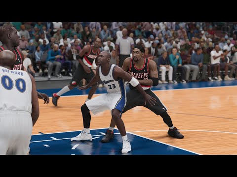 MICHAEL JORDAN vs SCOTTIE PIPPEN DUEL WIZARDS vs BLAZERS        [PS5 UHD]