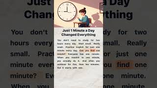 Just 1 Minute a Day Changed Everything⏰ | English Reading and Listening Practice #englishforbeginner