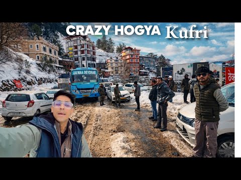 Reached Kufri after 3 hours of traffic jam and snow. The situation is terrible brother.