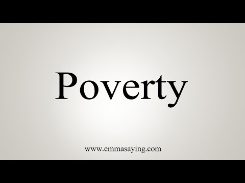 Part of a video titled How To Say Poverty - YouTube