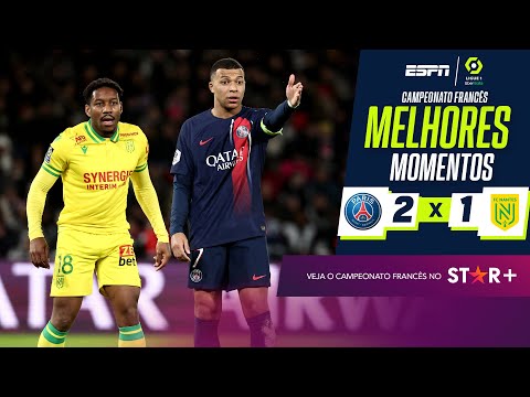 Gols e lances de PSG x Nantes