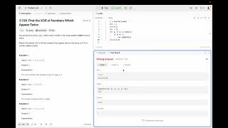 YouTube video 'Find The XOR Of Numbers Which Appear Twice'