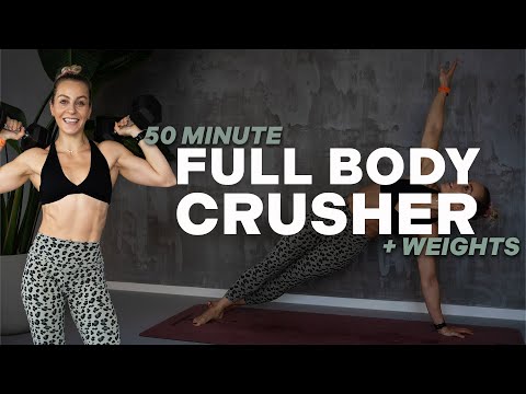 50 MIN FULL BODY CRUSHER | Strength and Conditioning | Tabata Finisher | With Weights | With Repeat