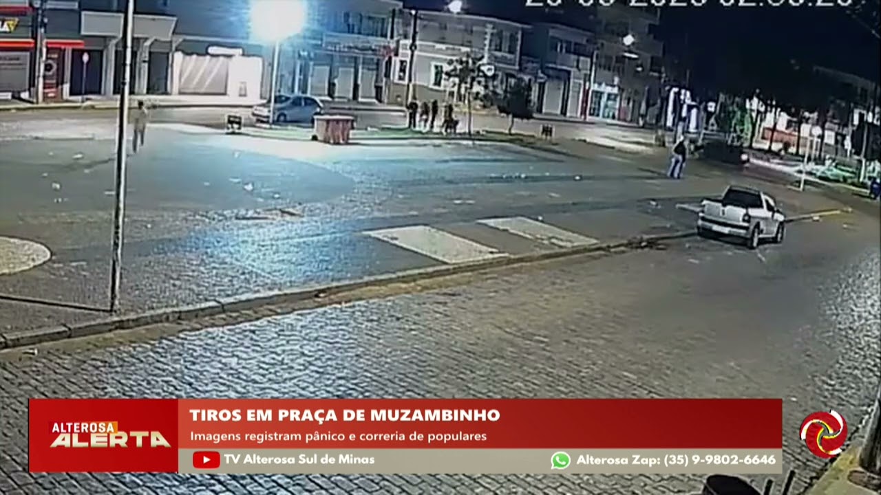 Pânico: tiros na praça central de Muzambinho