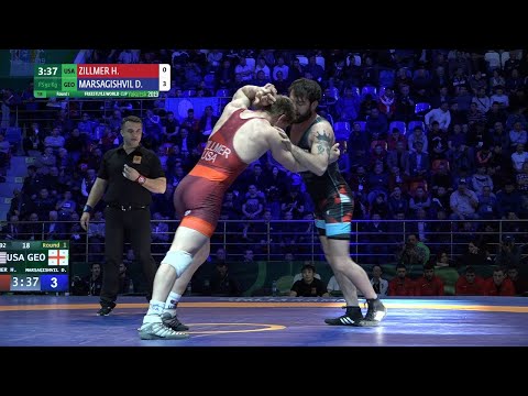 Round 1 FS - 92 kg: H. ZILLMER (USA) v. D. MARSAGISHVIL (GEO)