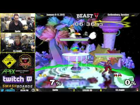 B.E.A.S.T 5 − Zgetto (Fox) vs LLL.Jeapie (C.Falcon) − SSBM Singles Losers R6