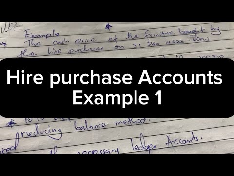 Hire purchase Accounts Intermediate Accounting