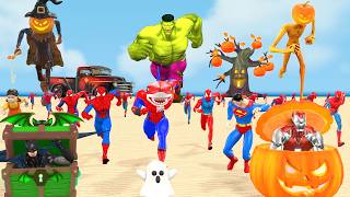 Spider-Man Gameplay : Halloween Festival Hide and Seek Challenge