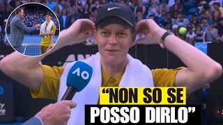 Jannik vince contro Auger Aliassime, poi sul completo giallo fa ridere tutti e ammette...
