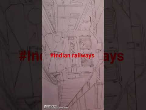 vande Bharath and wap 7 at station halt drawing by pencil