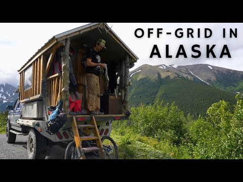 Living Off-Grid in a Homemade Truck Camper. #vanlife #asmr