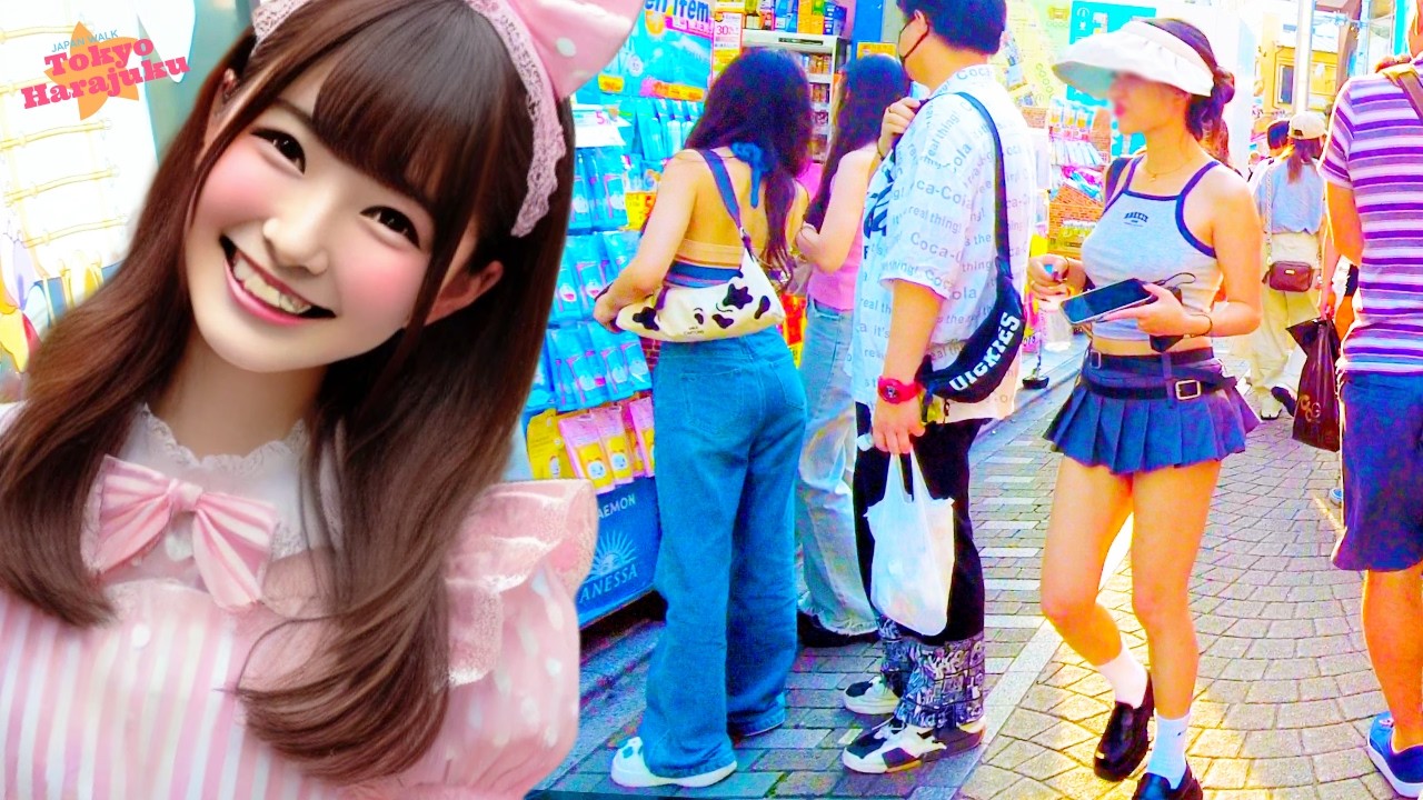 Tokyo Harajuku 👍 Hot day 💖 4K Nonstop 1 hour 💖