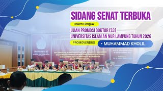 ✨ LIVE SIDANG SENAT TERBUKA UJIAN PROMOSI DOKTOR (S3) PROMOVENDUS M. K