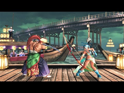 Kibagami Genjuro vs Majikina Mina (Hardest AI) - Samurai Shodown
