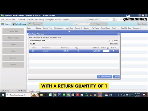 QUICKBOOKS POS Returns and Exchanges from Customer{TUTORIAL}