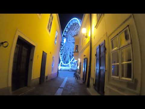 Walking in Gyor at night Part 1