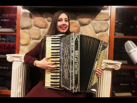 5927 - Slate Decorated Wurlitzer Phil Baker Model Piano Accordion LMM 41 120 $999