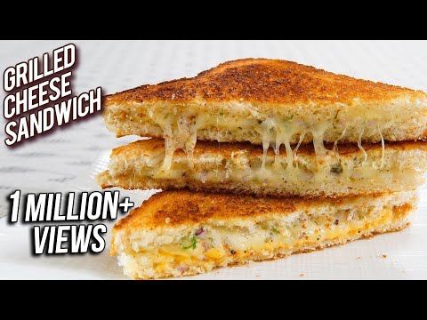 Grilled Cheese Sandwich Recipe - Perfect Grilled Cheese Sandwich On A Pan - Snack Recipe - Ruchi