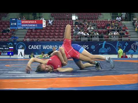 1/8 WW - 46 kg: N. WISNIEWSKA (POL) v. E. KARPUSHKINA (RUS)