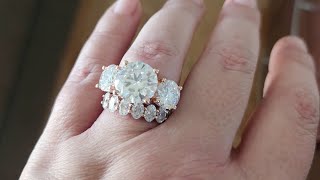 Unboxing video with Anu Jewel on Aliexspress! 11 carat round trilogy ring for $100!