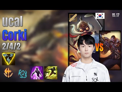ucal Mid Corki vs Jayce lol KR solo rank Full Game 15.17 | 유칼 코르키 vs 제이스