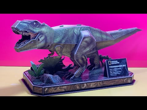 DIY Craft Instruction 3D Puzzle Cubicfun Tyrannosaurus Rex