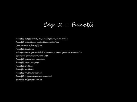 Clasa a X-a - Cap. 2 – Funcții