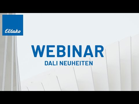 Webinar I DALI Neuheiten I German