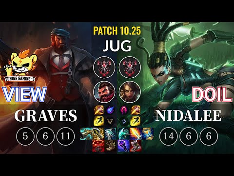 SG-S View Graves vs Doil Nidalee Jungle - KR Patch 10.25