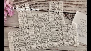 How to Crochet an Easy Lacy Stitch. Simple 2 Row Repeat for Summer Tops