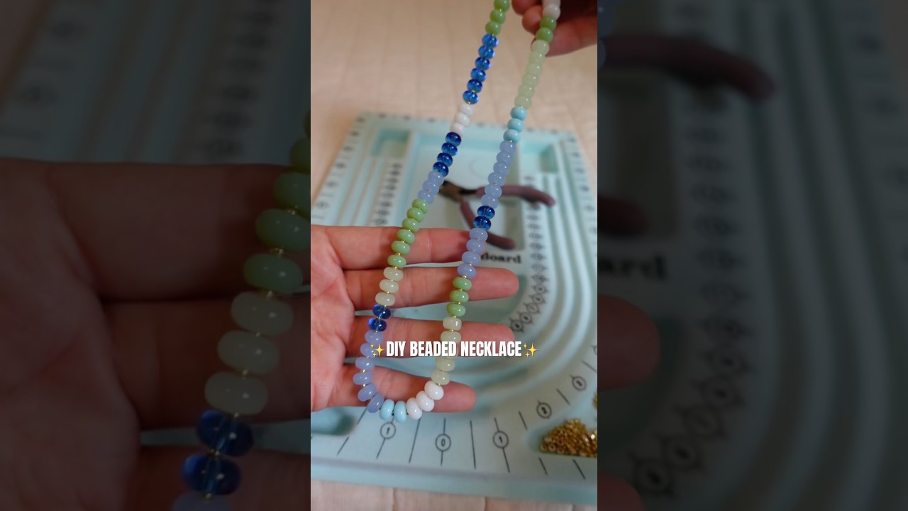 DIY Beaded Necklace *Anthropologie inspired | ItsCourtneyWilliams #summerdiy #diyprojects #diycrafts