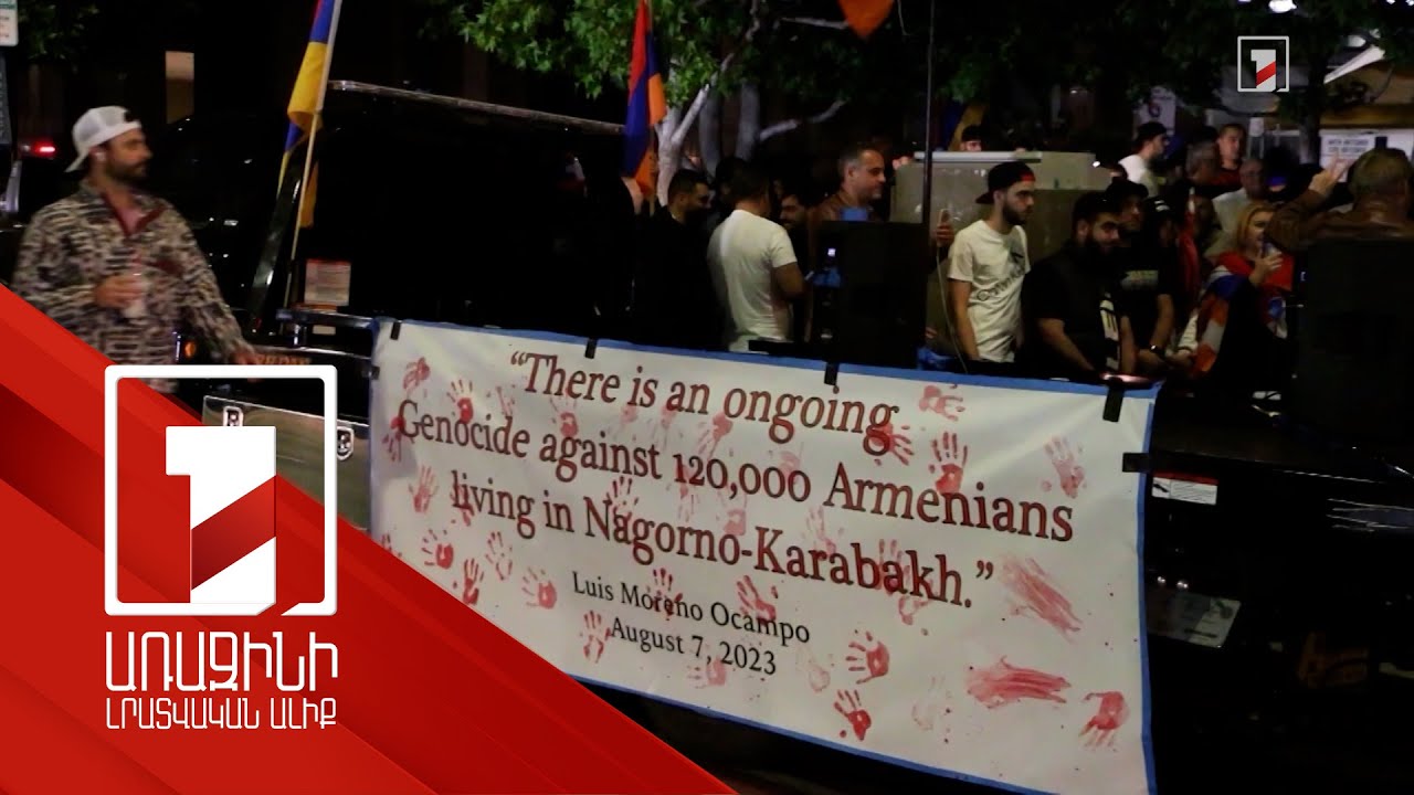 Armenian-Americans are besieging Consulate General of Azerbaijan in Los Angeles