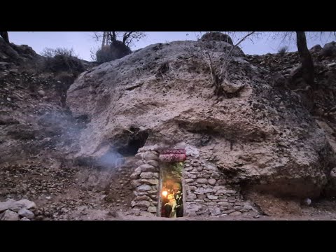 Building a Hidden Shelter Under a Massive Rock by the River | Survival & Fishing With My Dog