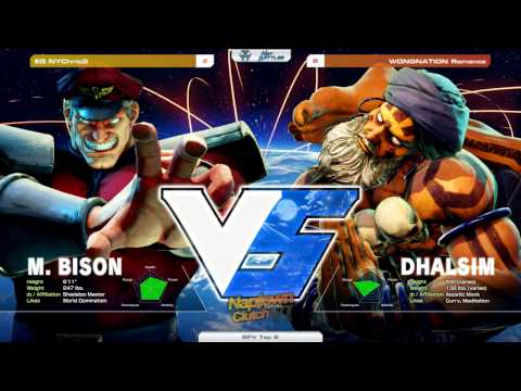 SFV: Naptown Clutch VI - Top 8 Finals - Diablo Bison (M. Bison) vs Sabin (Dhalsim) [1080p/60fps]