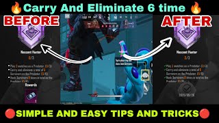 🛑Carry and eliminate 6 Survivors | nascent hunter bgmi achievement | Complete Easy tips and tricks 🔥