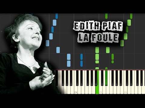 Edith Piaf - La Foule (subtitulos en francés y en español) [Piano Tutorial] (Download MIDI + Scores)